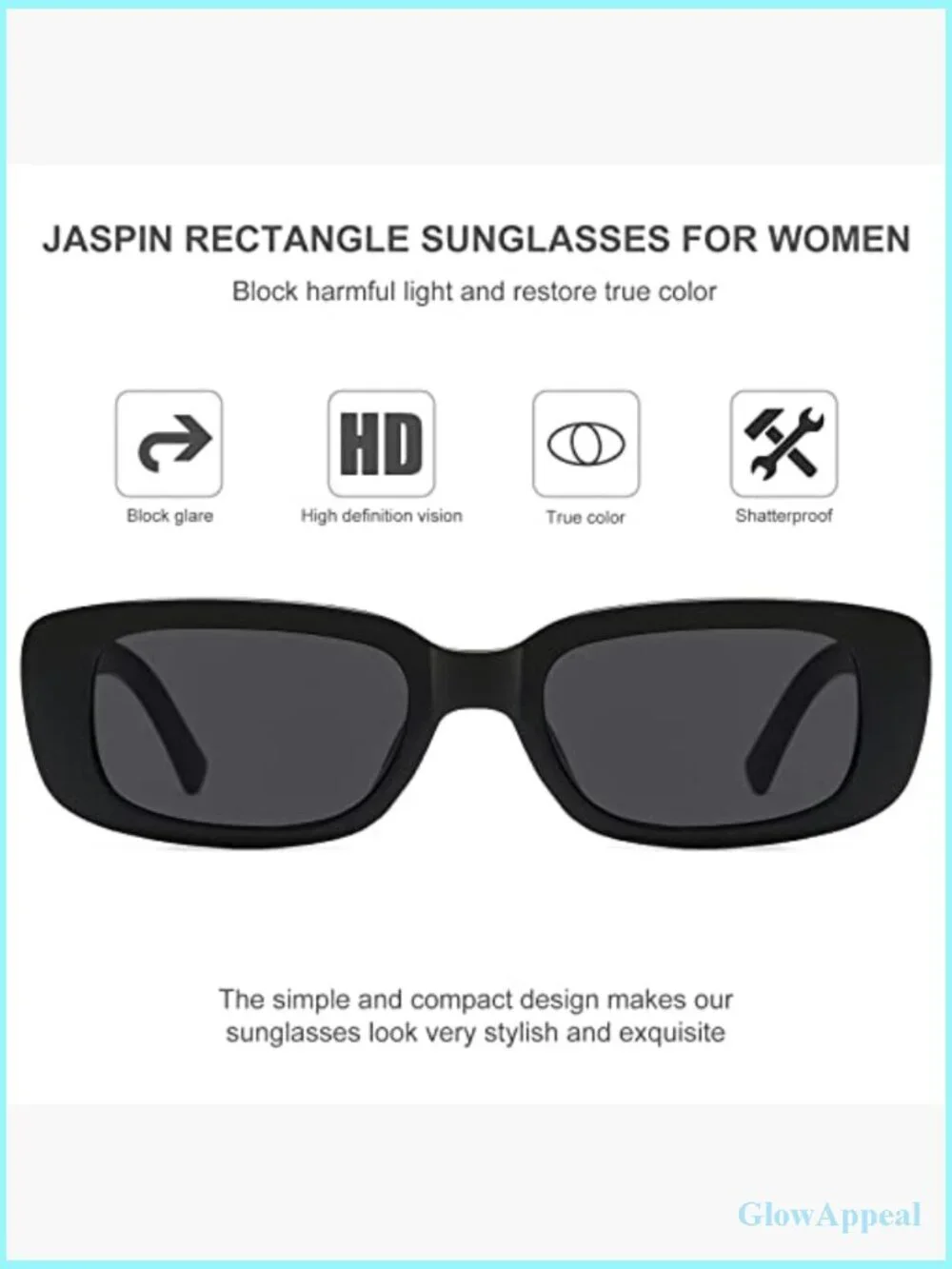 Trendy Y2K Retro Rectangle Sunglasses UV Protection Square Frame